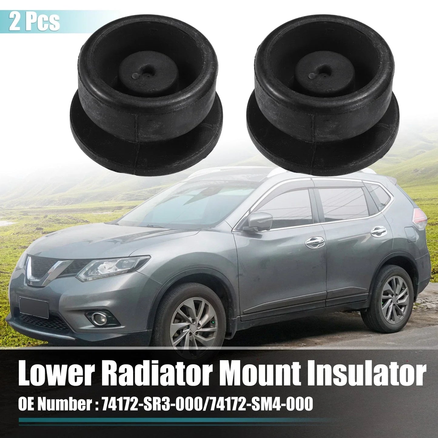 2 x Lower Radiator Mount Insulators for Honda Accord (1996-1998)