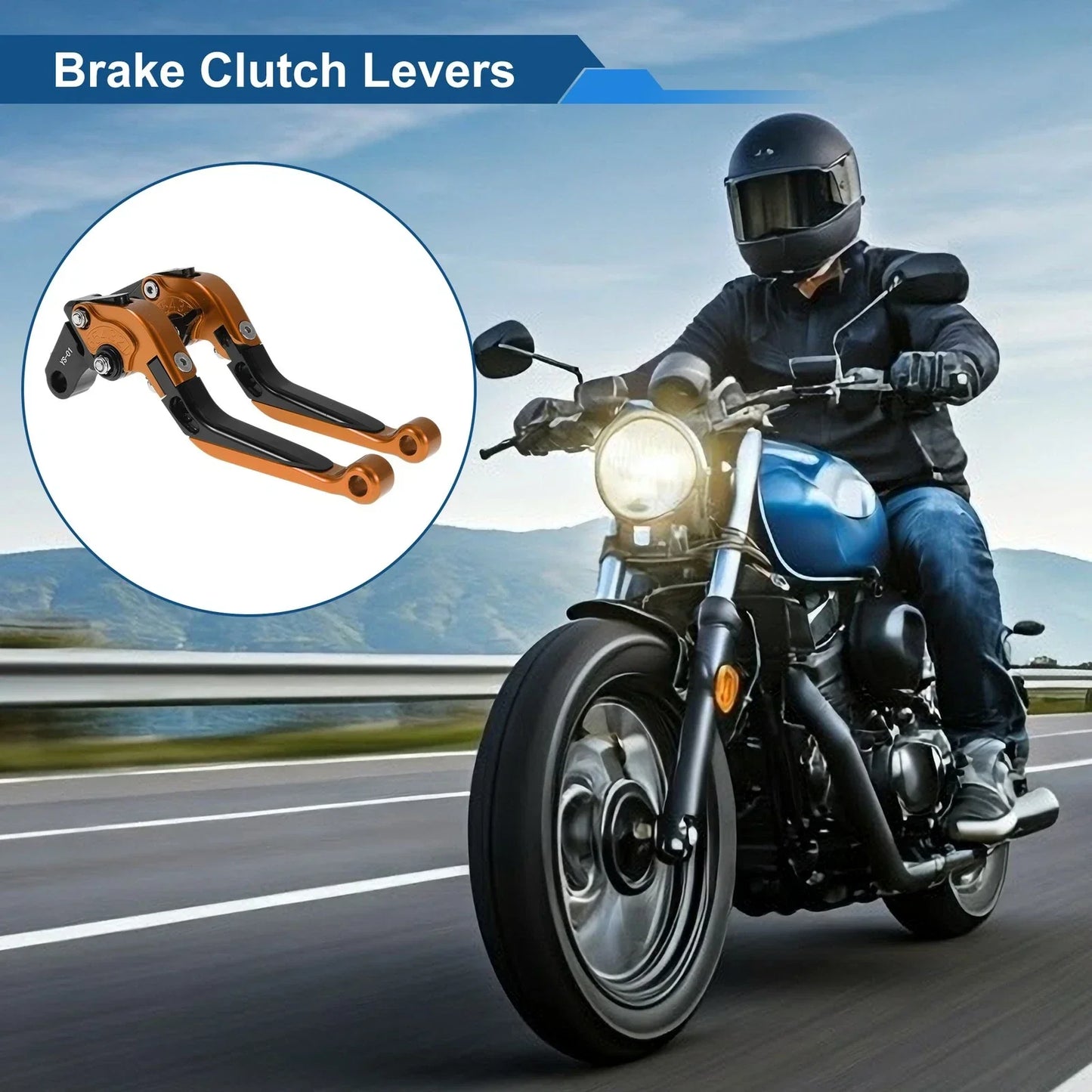 Adjustable Brake Clutch Levers for Honda X11 1999-2002 - Orange & Black