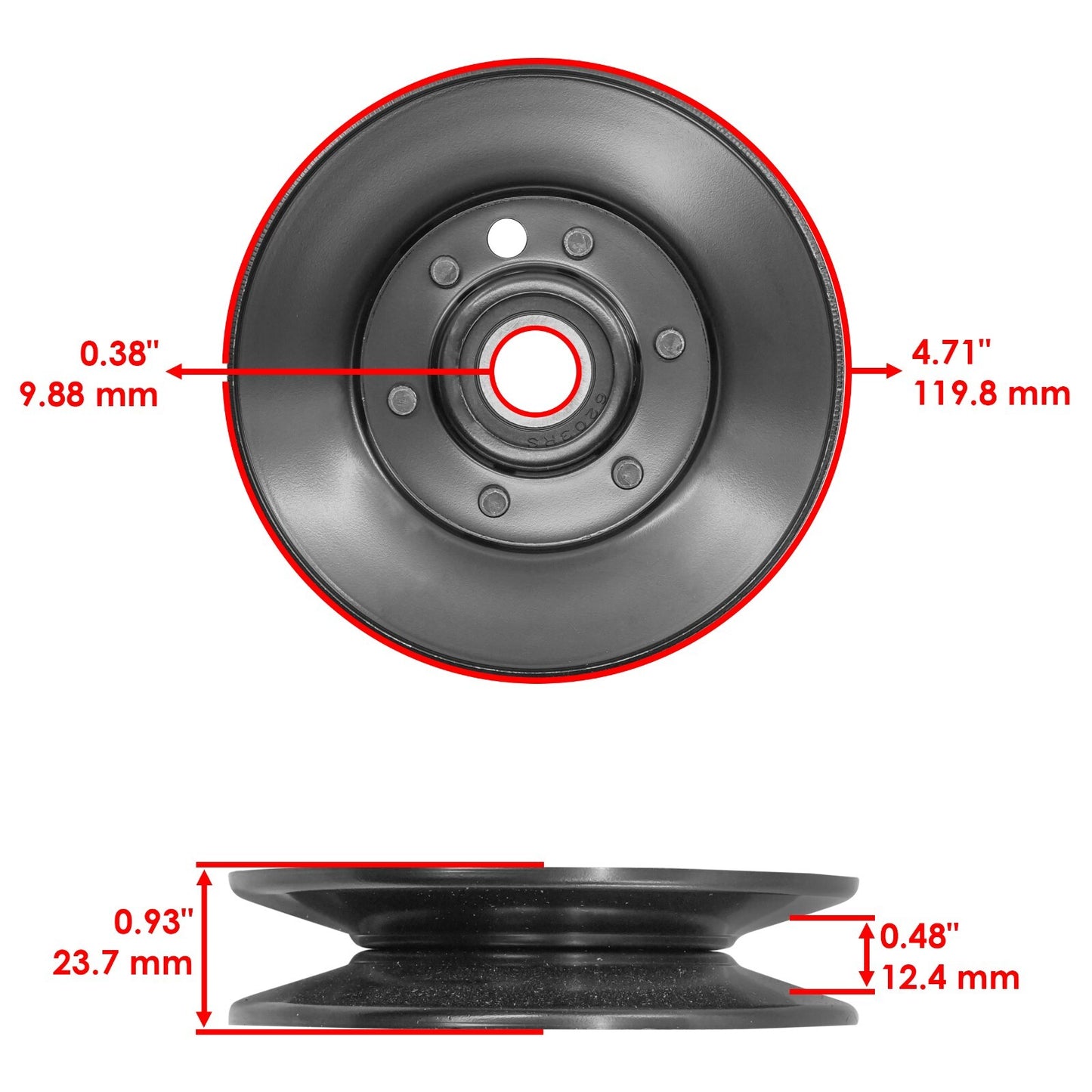Deck Idler Pulley Replacement for Exmark FMD52 52 Inch (2005–2005)