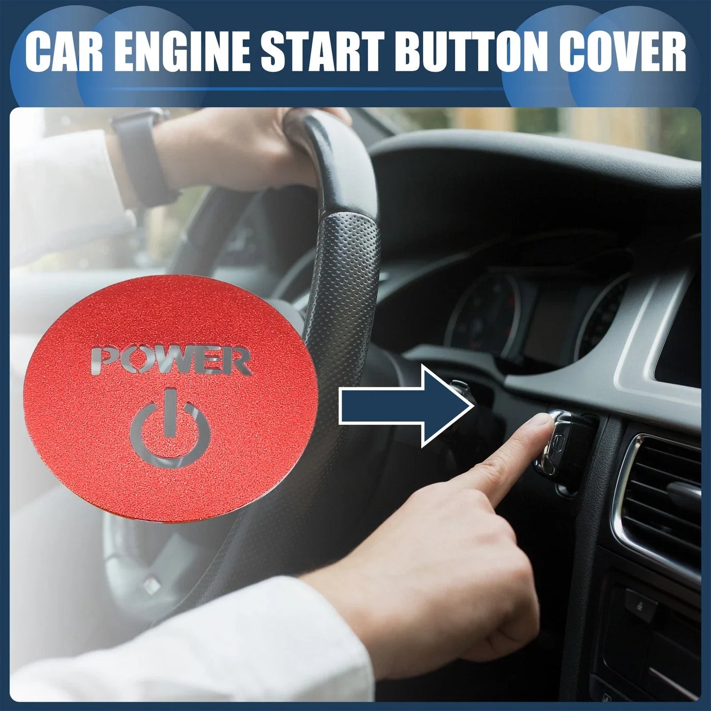 Engine Start Stop Button Cover for Honda New Vezel RV Series (2021-2023)