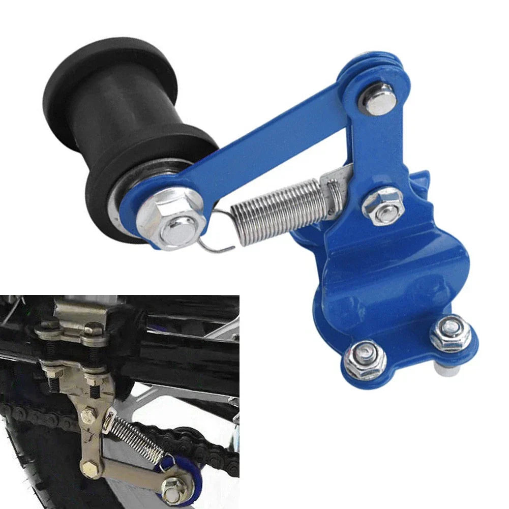 Blue & Black Universal Bolt On Chain Tensioner Roller Adjuster for ATV Dirt Bike