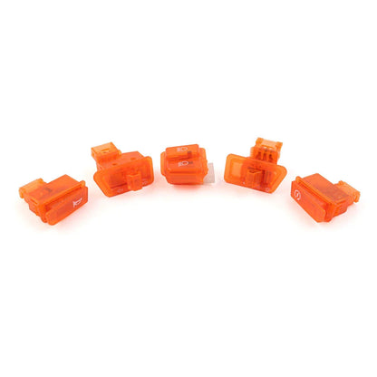 5Pcs Orange Turn Signal Headlight Ignition Horn Switch Caps for GY6 50-150cc