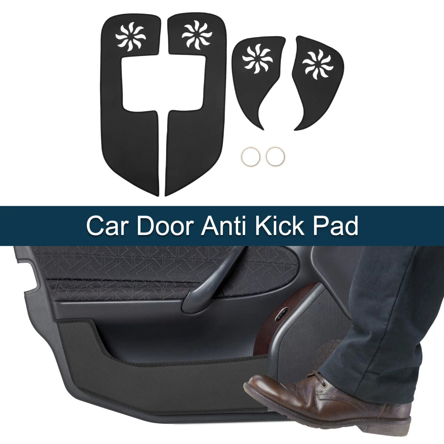 Car Door Anti Kick Pad Sticker Protector for Lexus CT200H (2011-2014) Black