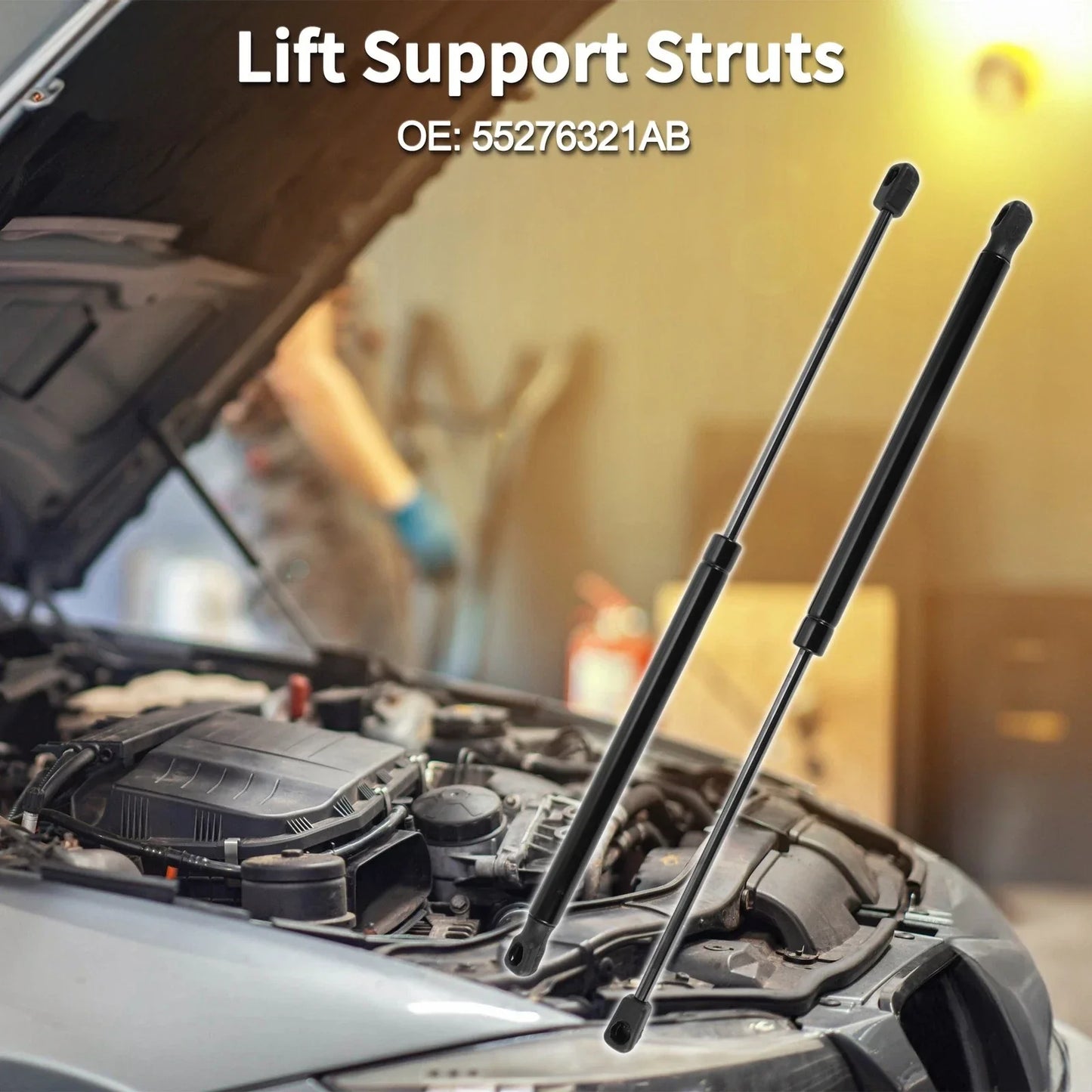 Hood Lift Supports Struts for Dodge Ram 1500/2500 (2002-2008)