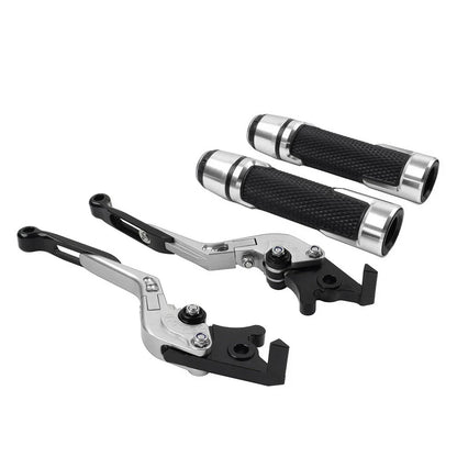 Folding Extendable Brake Clutch Levers & Handlebar Grips for Benelli BN302S
