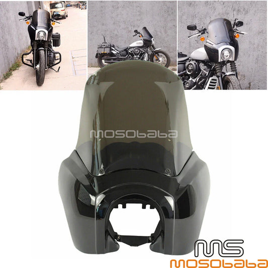 15'' Windshield Black Fairing for Harley Street Bob FXBB FXST 2018-2022