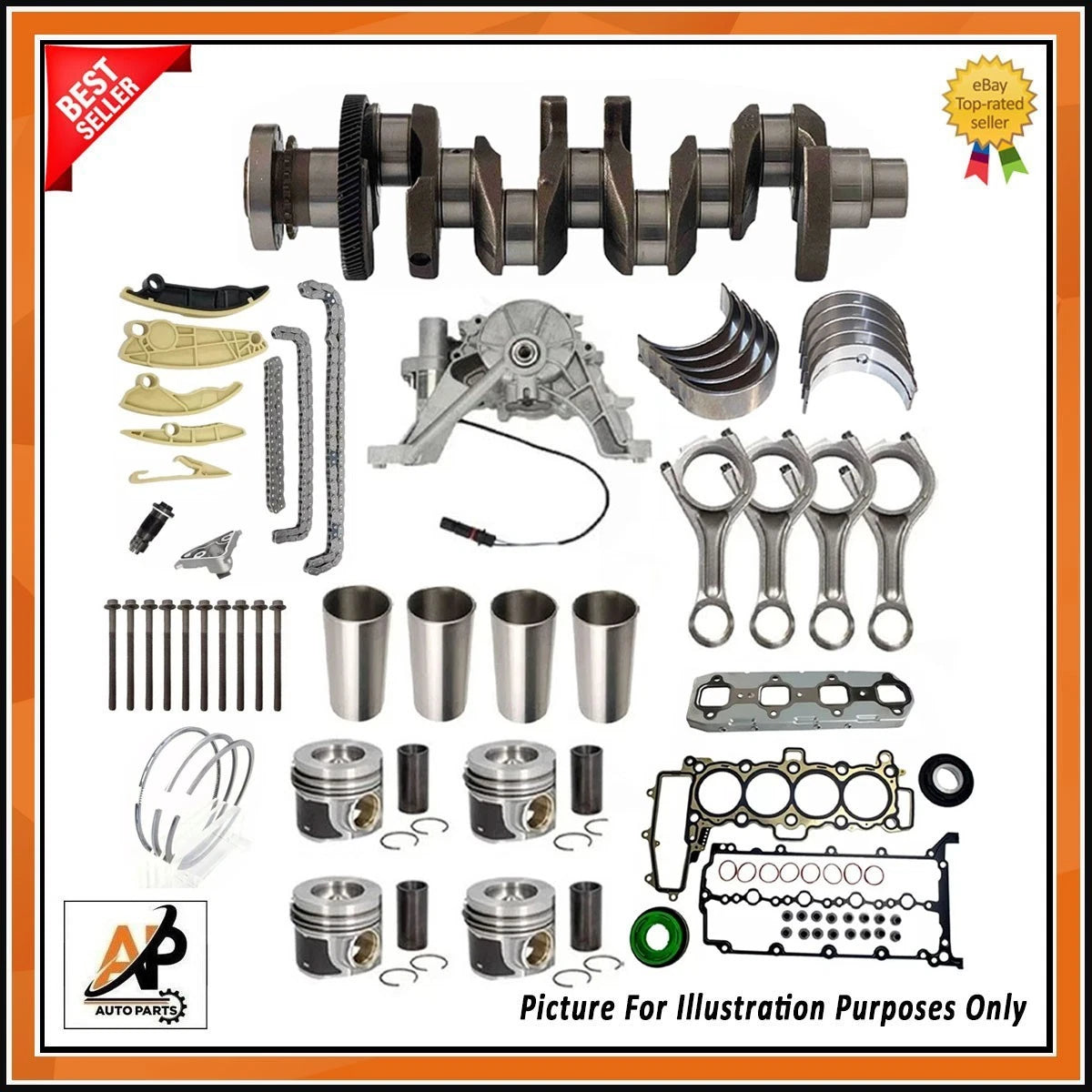 Engine Crankshaft Rebuild Kit for Jaguar F-Pace 204DTA (2016–2021)