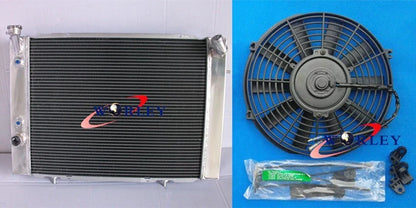 3 Row Aluminum Radiator + Fan for Holden Commodore VB VC VH VK V8 (1979-1985)