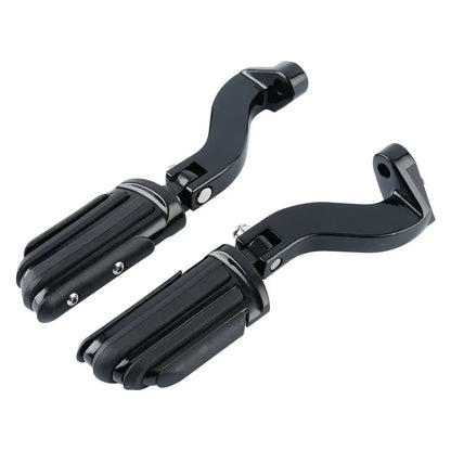Black Rear Passenger Foot Pegs for Harley Road Street Glide (1993-2020)