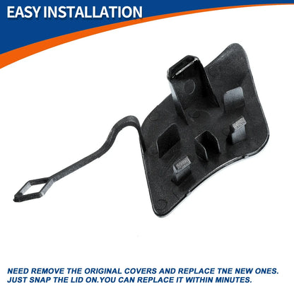 Front Bumper Tow Hook Cap for Mercedes-Benz C250 (2012-2015) Silver Tone