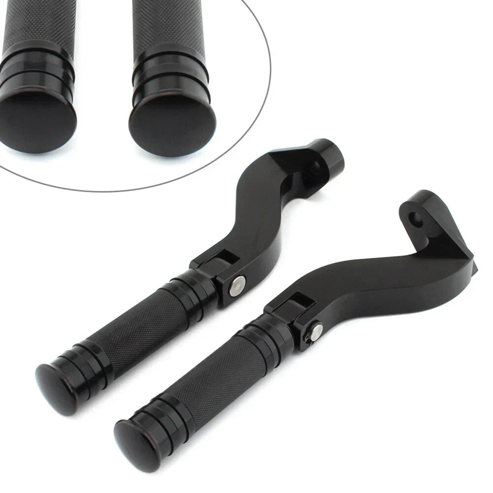Rear Passenger Foot Pegs for Harley Touring (1993-2023) Black