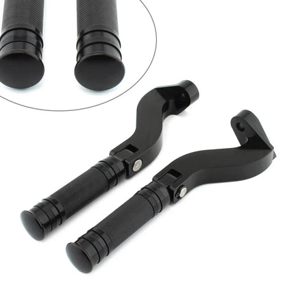 Rear Passenger Foot Pegs for Harley Touring (1993-2023) Black