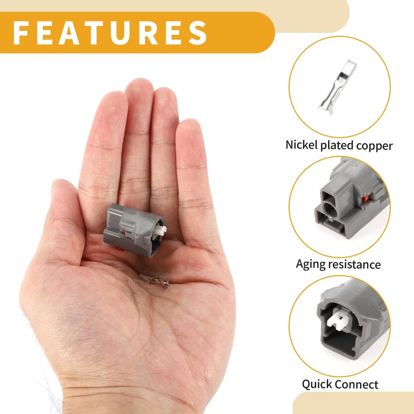 Pin Knock Sensor Connector for Toyota - Female Wire Terminal