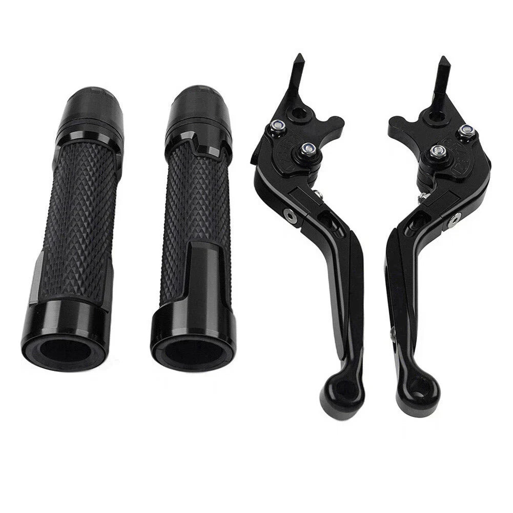 Black Extendable Brake Clutch Lever Grip Set for Yamaha YZF R1 R6