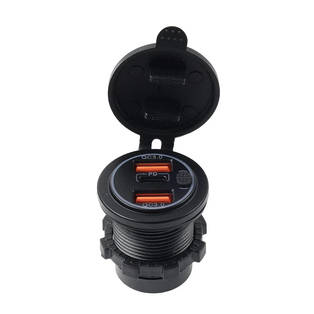12V 24V Dual USB Fast Power Charger Socket for Car Boat