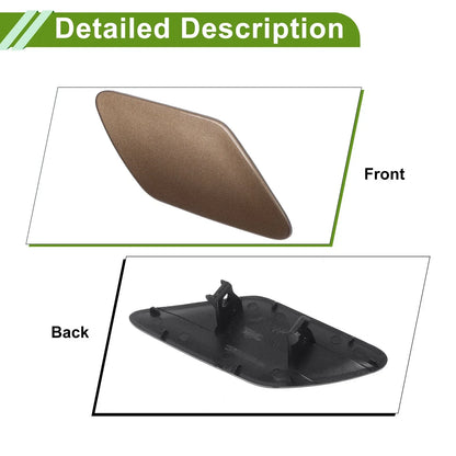 Washer Nozzle Cover Cap for Porsche Cayenne 2011-2014 (2 x Brown)