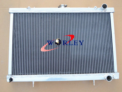 3 Row Aluminum Radiator & Shroud & Fans for Nissan Skyline S13 R32 (1989-1994)