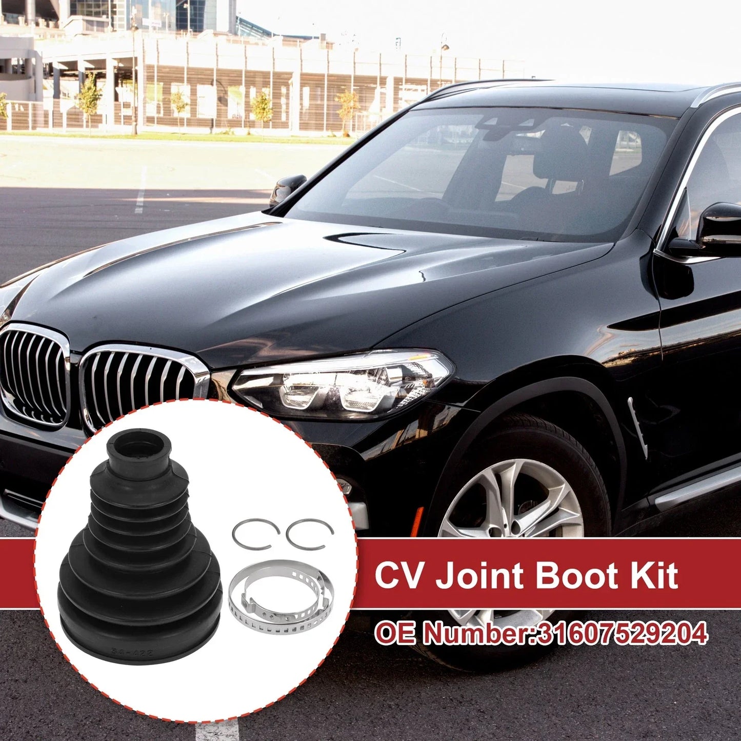 Inner CV Joint Boot Kit with Clamps for BMW X3 (2004 - 2010)