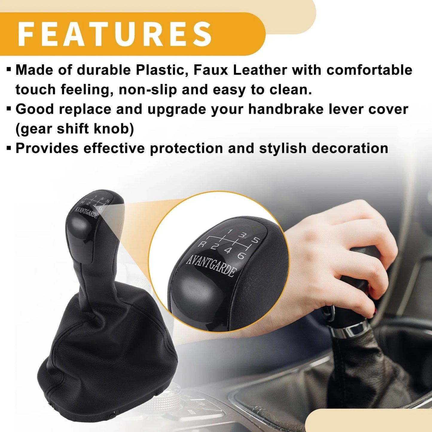 6 Speed Gear Shifter Knob & Cover for Mercedes-Benz C-Class (2001-2007)
