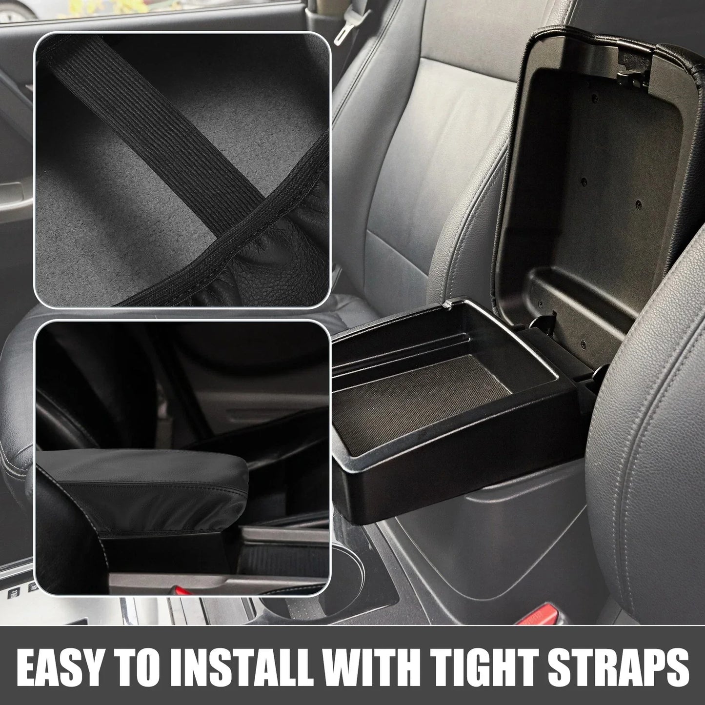 Car Center Console Armrest Cover Trim for Honda Civic (2022-2023) Black