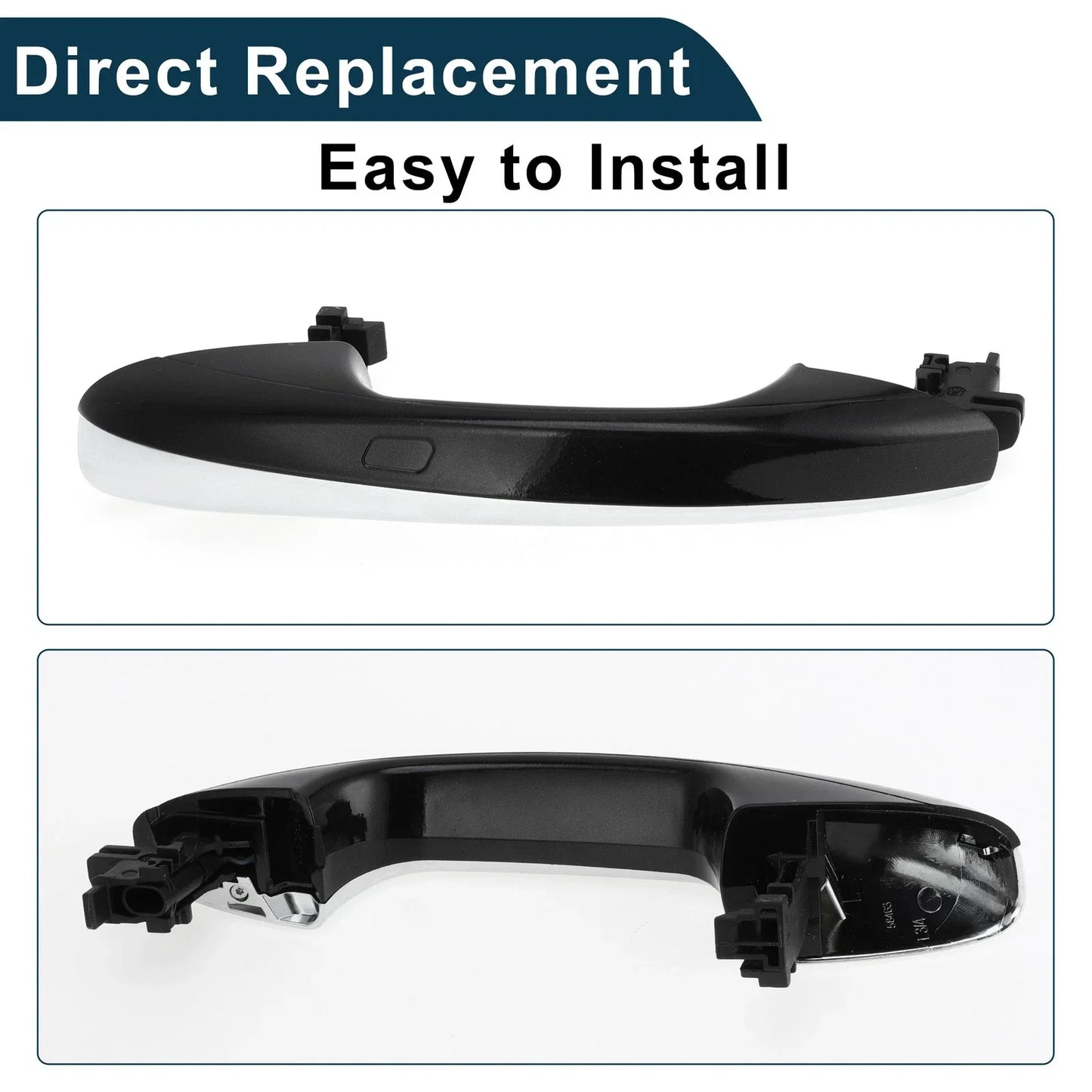Exterior Door Handle for Mercedes-Benz W205 (2015-2023) Black Silver Tone