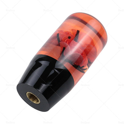10CM Clear Red Real Flowers Manual Gear Shift Knob for JDM Cars
