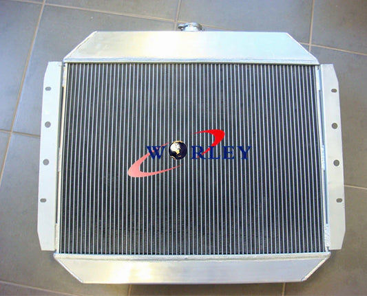 3 Row Aluminum Radiator & Fan for Ford F100 F250 F350 Bronco (1967-1981)