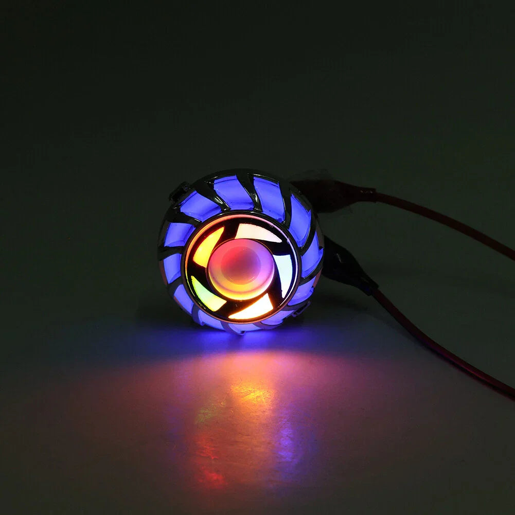 LED Motorcycle Tail Brake Lights - Colorful Angel Eye Strobe