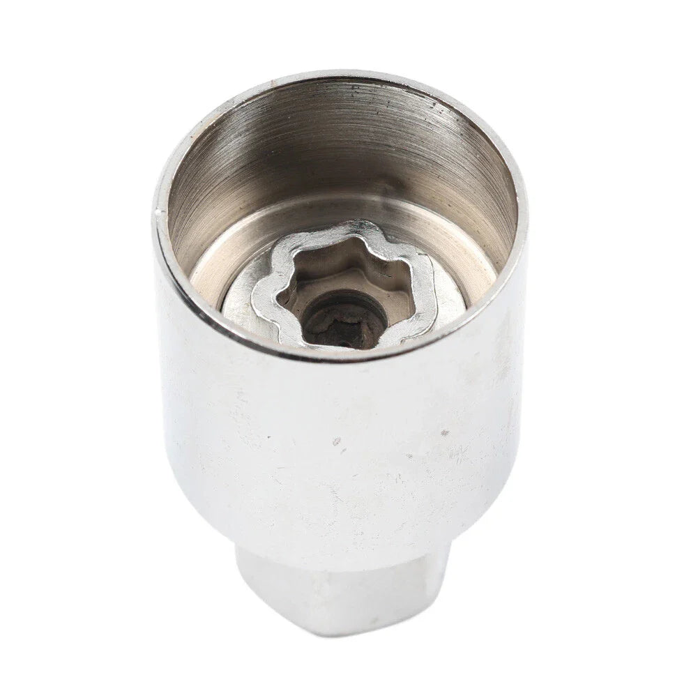 Silver Anti-theft Wheel Bolt Lock Nut Key for Jeep Renegade, Cherokee (2015-2023)