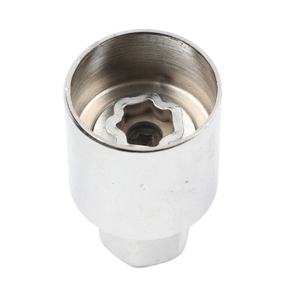 Silver Anti-theft Wheel Bolt Lock Nut Key for Jeep Renegade, Cherokee (2015-2023)