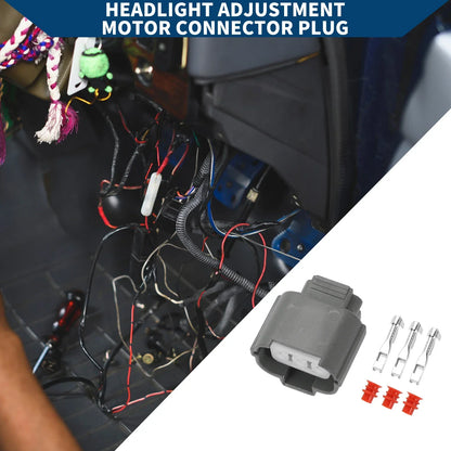 3 Pin Headlight Adjustment Motor Connector Plug for Honda K Series K20