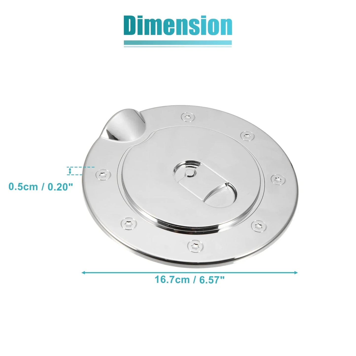 Chrome Plated Fuel Tank Filler Cap Cover for Dodge Ram 1500 (2009-2018)