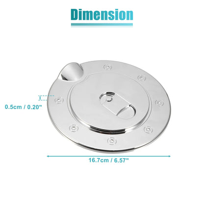 Chrome Plated Fuel Tank Filler Cap Cover for Dodge Ram 1500 (2009-2018)