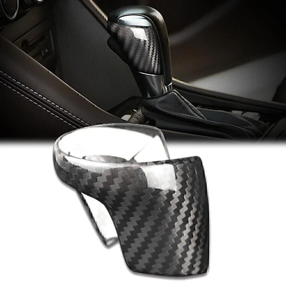Carbon Fiber Black Gear Shift Knob Cover for Mazda Atenza Axela (2002-2019)