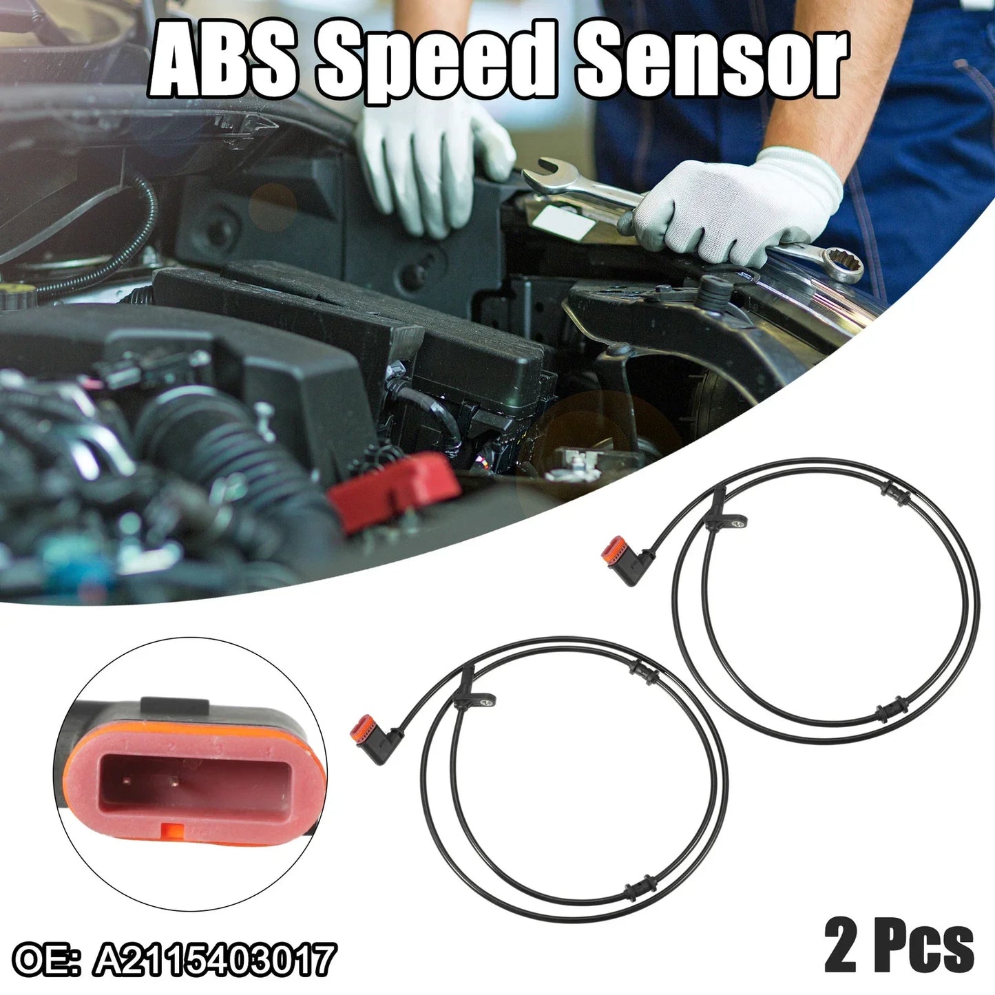 2 x ABS Wheel Speed Sensors for Mercedes CL63 AMG (2007-2013)