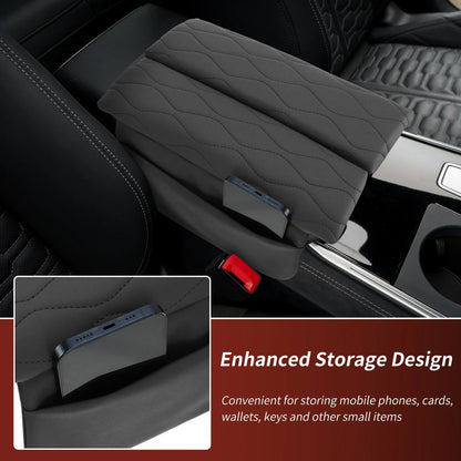 Center Console Cover for Mercedes Benz EQC 400 Leather Armrest Cushion (2019-2023)