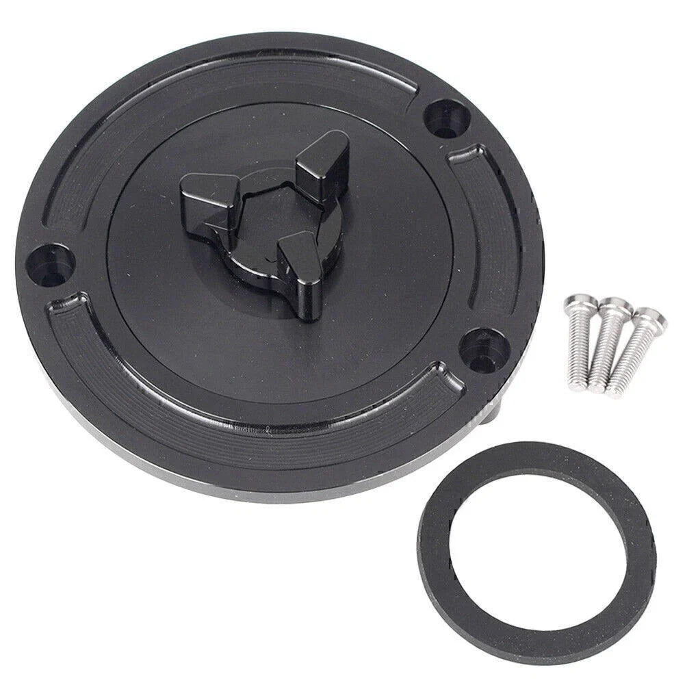 Black CNC Fuel Tank Cover Gas Cap for Kawasaki Ninja 250R 1988-2007