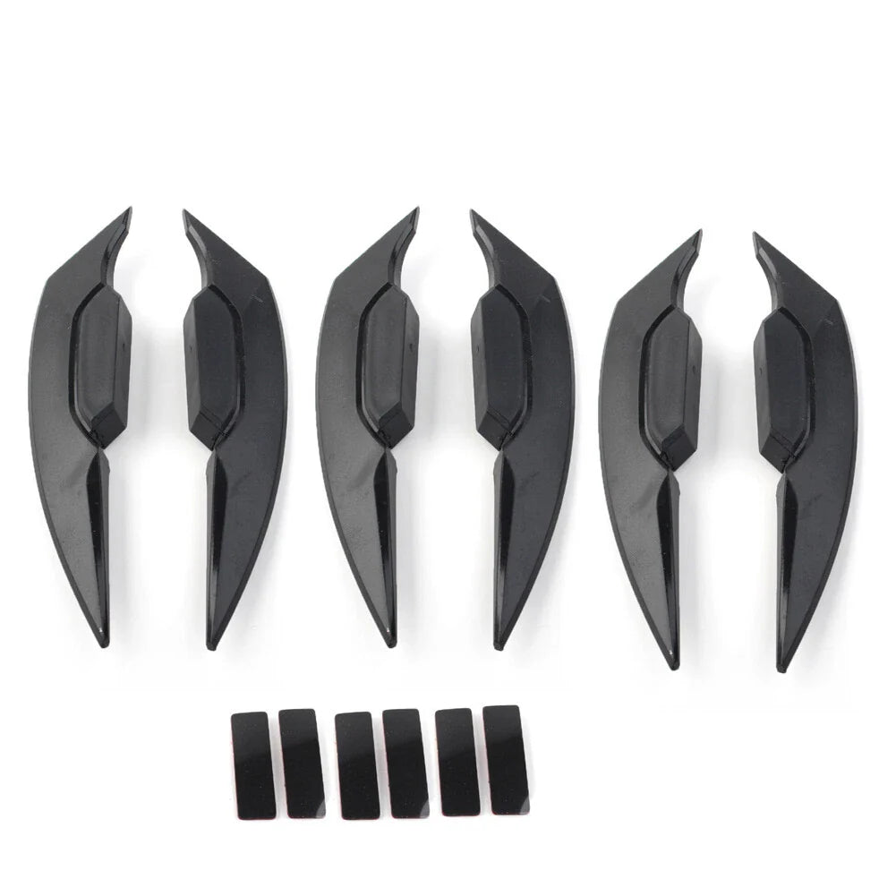 Black Motorcycle Fairing Winglets Side Spoiler Deflectors for Universal Models