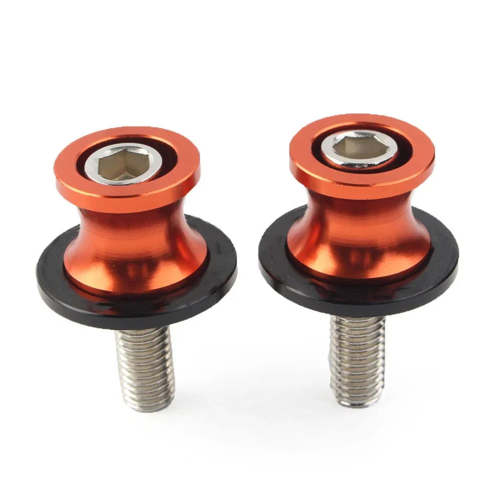 10MM Swingarm Spools Slider Screws for KAWASAKI ZX6R (1998-2011) Orange CNC