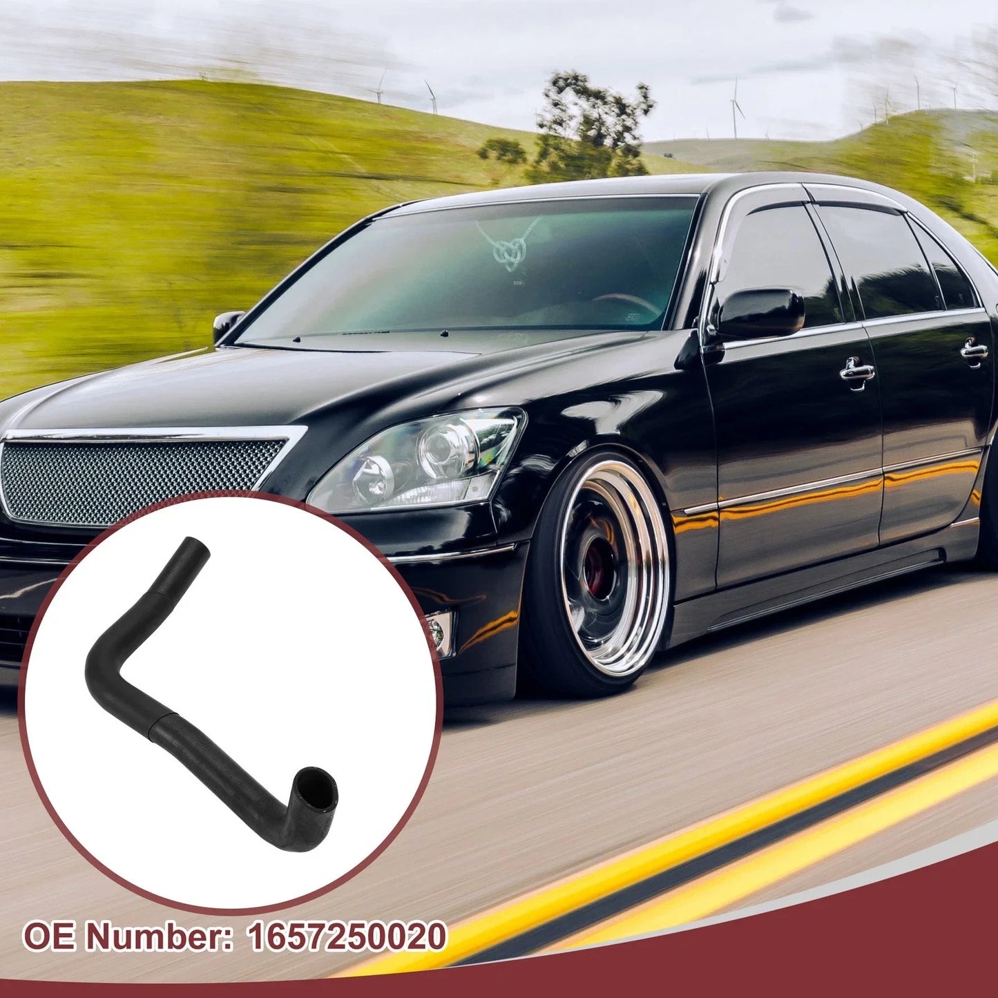 Radiator Coolant Hose for LEXUS LS400 4.0L (1990-1994) Rubber Black