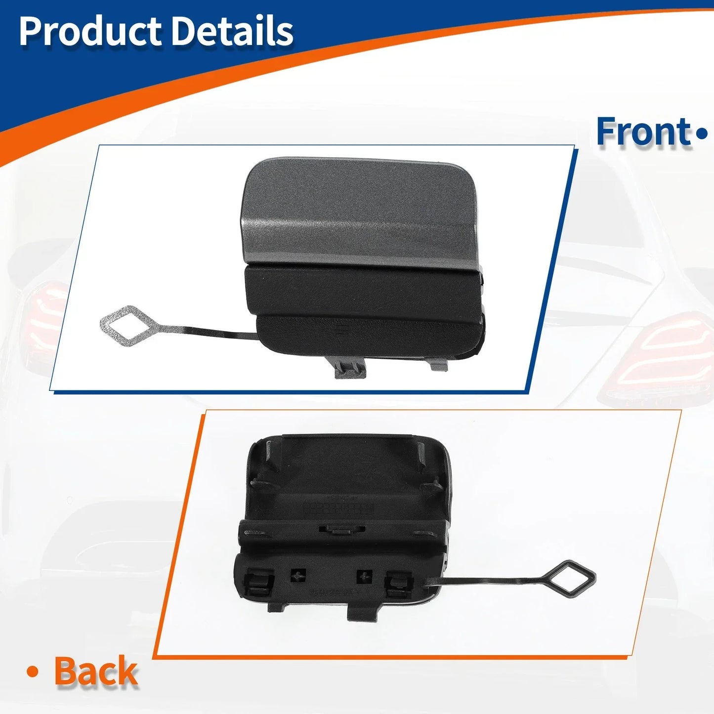 Rear Tow Hook Cover for Mercedes-Benz C-Class (2015-2023) - Grey