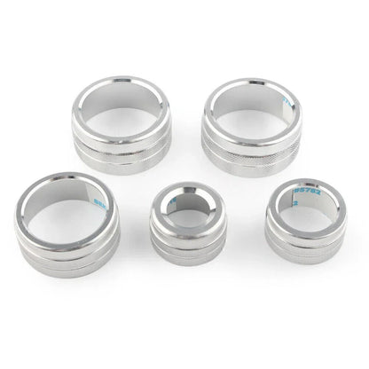 Silver Air Conditioning Audio Button Switch Knob Covers for Toyota Camry (2018)
