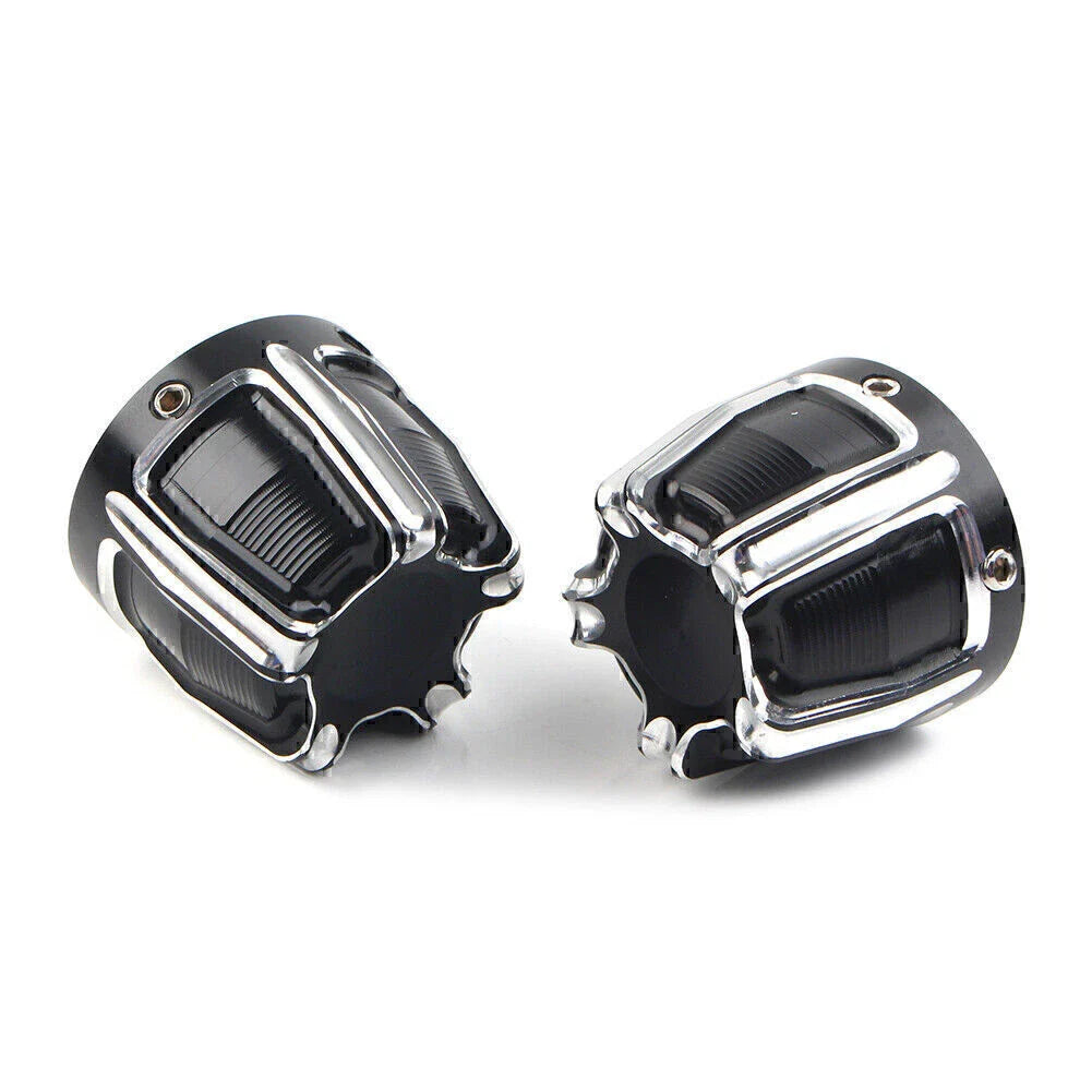 Aluminum Front Cut Axle Nut Cap Covers for Harley Softail Touring Street Glide