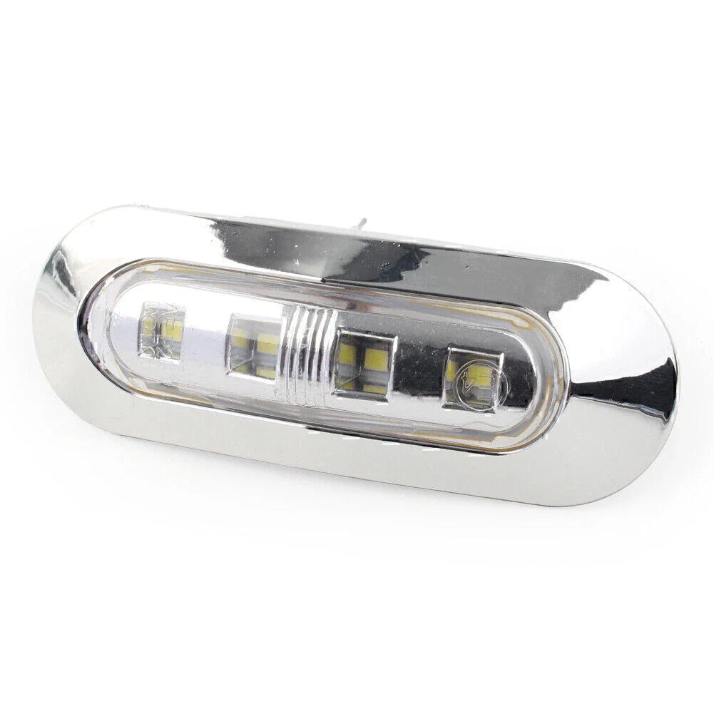 4 x LED White Side Clearance Marker Lights for Car Truck Trailer Pickup 12V