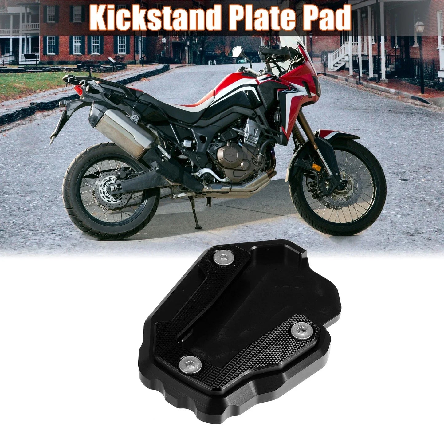 Motorcycle Side Stand Pad for Honda CRF1000L (2017-2020) - Black