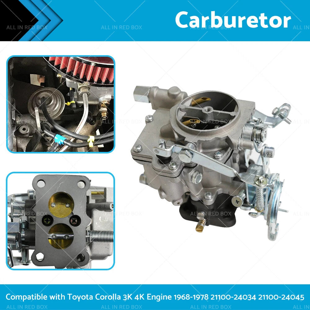 Carburetor for Toyota Corolla 3K 4K Engine (1968-1978)