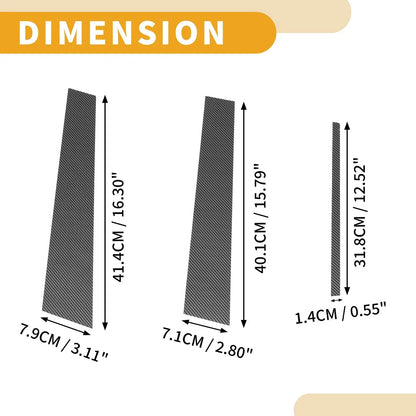 6 Pcs Door Pillar Window Trim for Lexus CT200 CT200h (2011-2017) Carbon Fiber