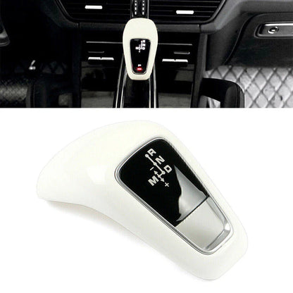 White ABS Gear Shift Knob Cover Trim for Porsche Cayenne (2018-2021)