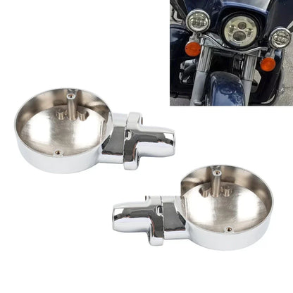 Chrome Front Turn Signal Housing Bracket for Harley Sportster, Street Glide (2004-2023)