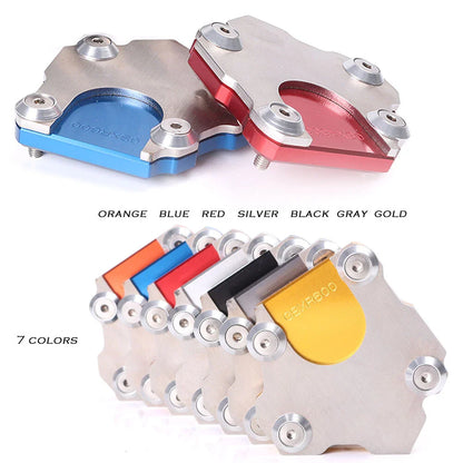 Motorcycle Side Stand Plate Pad Base for Black Gray (Fits Various Models)